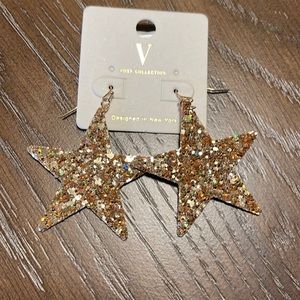 Glitter Star Earrings
